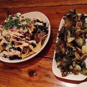 Seabirds Kitchen - Nachos & fried Brussel sprouts - Vegan Near Me - Costa Mesa, California