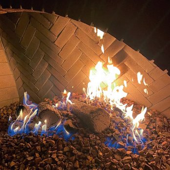 Orange Hill Restaurant & Events - Fire outside to wait by when the table isn't ready yet. Great spot for pictures - Steakhouses Near Me - Orange, California