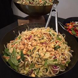 Asian salad, pasta salad, Mediterranean salad