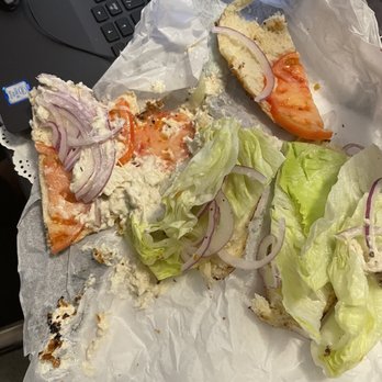 THB Bagelry & Deli - Whitefish (only on one side) on toasted croissant (croissant was burnt on the outside) - Delis Near Me - Baltimore, Maryland