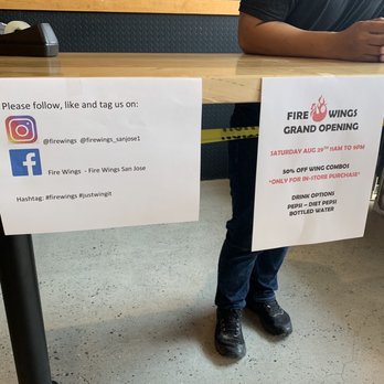 Fire Wings - Grand opening day flyers - Chicken Wings Near Me - San Jose, California Fire Wings - Grand opening day flyers - Chicken Wings Near Me - San Jose, California