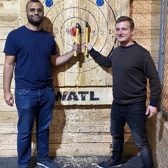 LumberJaxe - Axe Throwing Hall - Double trouble! - Axe Throwing Near Me - Athens, Georgia