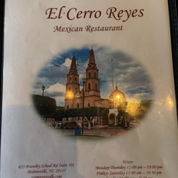 El Cerro Reyes - Menu
