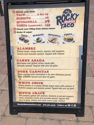 Menu photo 4 Rocky Mountain Taco Avon, CO