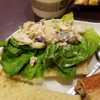 Panera Bread - Half chicken salad sandwich... with only enough filling to cover half the bread... - Sandwiches Near Me - La Canada Flintridge, California