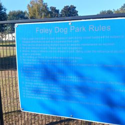 Foley Dog Park - The rules, to be honest they made young lady a little blue