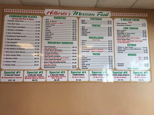 Menu photo 8 Hilberto's Mexican Food Santee, CA