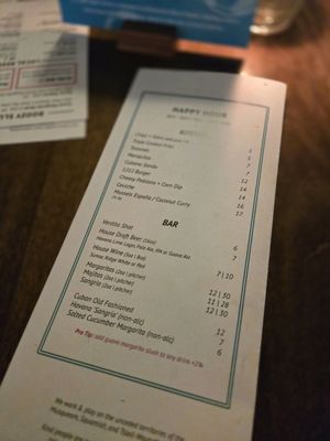 Menu photo 1 Havana Vancouver, BC Menu photo 1 Havana Vancouver, BC