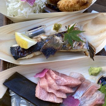 Rintaro - Croquet, Kanpachi Kama, Sashimi (Halibut, Amber Jack, Toro) - Izakaya Near Me - San Francisco, California