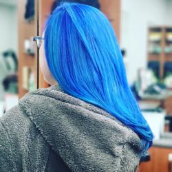 Salon UNI - Color Correction to "Aqua Blue" by Hair Designer at Salon Uni in Bellevue