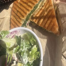 Panini and side salad