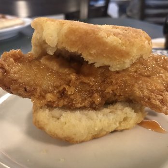 Metro Diner - "Spicy" honey chicken biscuit. Wasn't very spicy but was delicious lol - American Near Me - Charlotte, North Carolina Metro Diner - "Spicy" honey chicken biscuit. Wasn't very spicy but was delicious lol - American Near Me - Charlotte, North Carolina