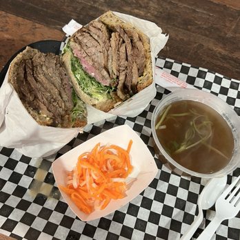And Broth - Pho Sandwich with dipping sauce - Asian Fusion Near Me - Glendora, California And Broth - Pho Sandwich with dipping sauce - Asian Fusion Near Me - Glendora, California