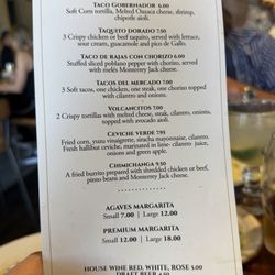 Los Agaves - Happy hour menu