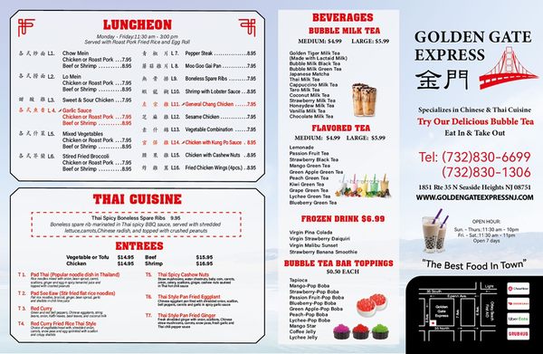 Menu photo 2 Golden Gate Express Seaside Heights, NJ