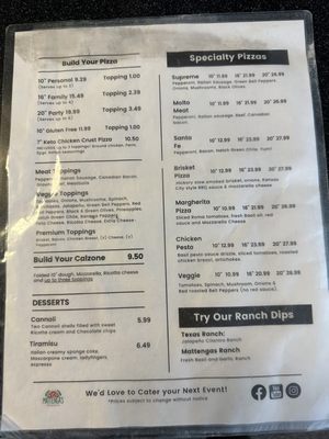 Menu photo 4 Mattenga's Pizzeria Callaghan San Antonio, TX