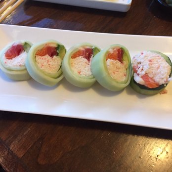 Sato Sushi - Rock n roll no rice wrapped in cucumber Rey fresh - Japanese Near Me - Upland, California Sato Sushi - Rock n roll no rice wrapped in cucumber Rey fresh - Japanese Near Me - Upland, California