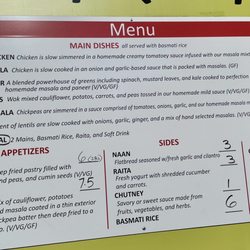 Mix Masala - Menu