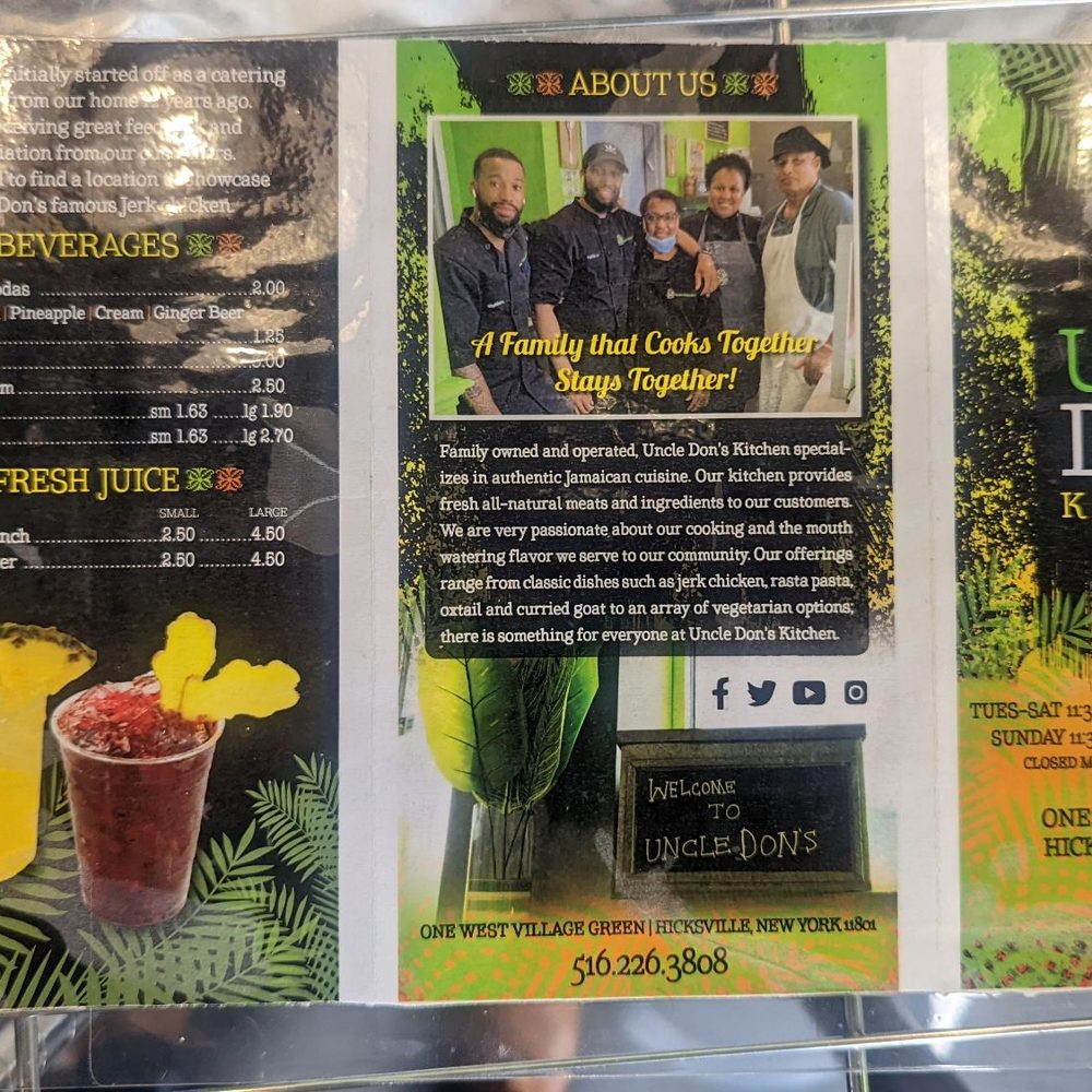 Uncle Don’s Kitchen - Menu - Caribbean Near Me - Hicksville, New York Uncle Don’s Kitchen - Menu - Caribbean Near Me - Hicksville, New York