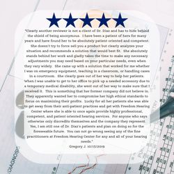 Freedom Hearing Center - Fab review from a super patient!