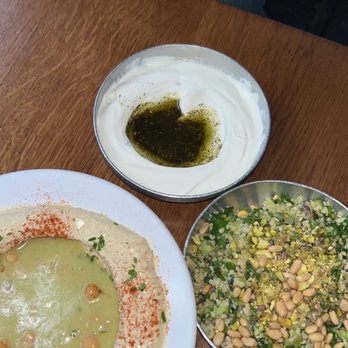 12 Chairs - Hummus, Labneh (yogurt dip), Tabouli Salad - Middle Eastern Near Me - New York, New York