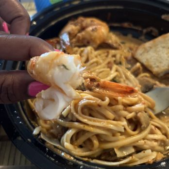 Panini Kabob Grill - Spicy Prawn Linguine - Mediterranean Near Me - Long Beach, California Panini Kabob Grill - Spicy Prawn Linguine - Mediterranean Near Me - Long Beach, California