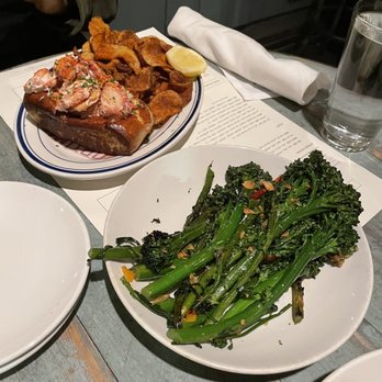 The Optimist - Maine Lobster Roll and broccolini - Seafood Near Me - Atlanta, Georgia The Optimist - Maine Lobster Roll and broccolini - Seafood Near Me - Atlanta, Georgia