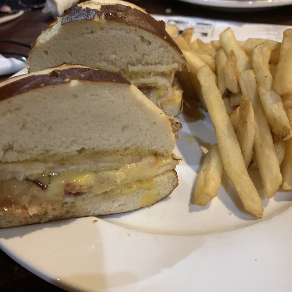 McGlynns Pub - Turkey Dijon on Pretzel Roll Sandwich - Salad Near Me - Newark, Delaware McGlynns Pub - Turkey Dijon on Pretzel Roll Sandwich - Salad Near Me - Newark, Delaware