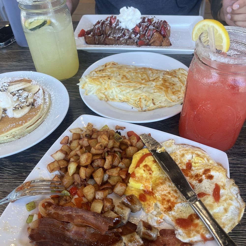 Lumber jack and Banana pancakes! Nutella strawberry French toast! Lumber jack and Banana pancakes! Nutella strawberry French toast!