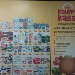 Alepa - Yläkerrassa Kauppakassi-palvelun seinämää.