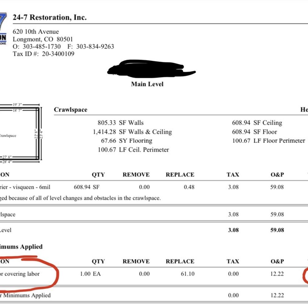 24-7 Restoration - Here's the fee I was charged to have a dirty drop cloth put down on my hardwood floors - Damage Restoration Near Me - Longmont, Colorado 24-7 Restoration - Here's the fee I was charged to have a dirty drop cloth put down on my hardwood floors - Damage Restoration Near Me - Longmont, Colorado