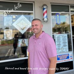 Maia Bella Barber Shop - Haircut and beard trim with straight razor by Tammy