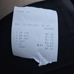 Hawaiian Splash - Receipt