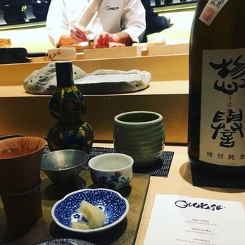 Omakase - Sake pairing. Love how they bring a different glass per course - Sushi Bars Near Me - San Francisco, California