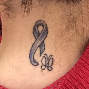 Tower Classic Tattooing - Fibromyalgia awareness ribbon and butterfly. Evan Nichols is awesome. - Tattoo Near Me - Saint Louis, Missouri