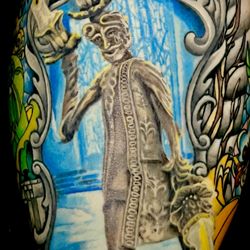 Distinctive Body Art Studio - Beauty and the Beast Leg Sock Full Color Tattoo