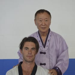 Grand Master Song Ki Pak and Master Vince Maccherone @ his 5th Dan Testing in Jacksonville, FL (main school) Pak's Karate Academy.
