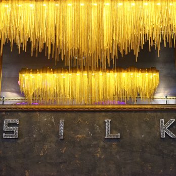 Silk Lounge - Wall decoration presenting the name of the restaurant, SILK - Indian Near Me - Vancouver, British Columbia