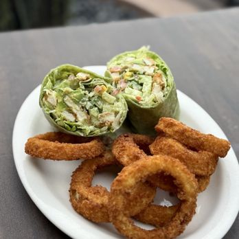 K & A Cafe - Southwest Wrap with onion rings. - Breakfast & Brunch Near Me - Anaheim, California K & A Cafe - Southwest Wrap with onion rings. - Breakfast & Brunch Near Me - Anaheim, California