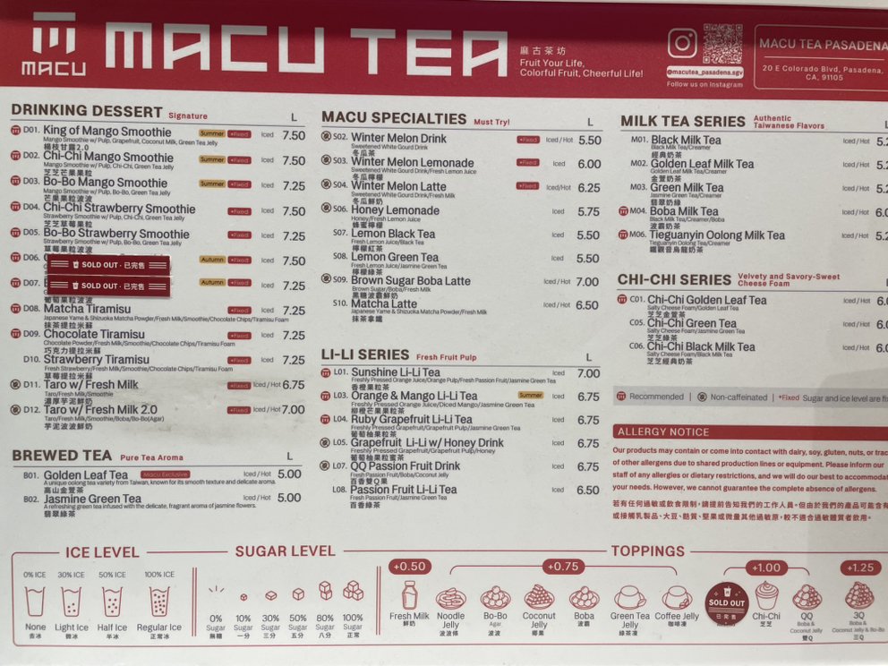 MACU TEA PASADENA Updated June 2025 210 Photos & 92 Reviews 20