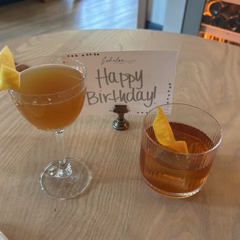 Echelon Kitchen and Bar - A Friend Indeed (mocktail) & Old Fashioned - Bars Near Me - Ann Arbor, Michigan