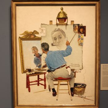 Norman Rockwell Museum - The Triple Self-Portrait - Museums Near Me - Stockbridge, Massachusetts