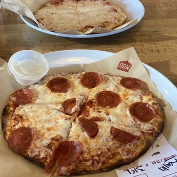 MOD Pizza - Both pizzas are the Minis- one cheese and one pepperoni - Pizza Near Me - Johnstown, Colorado MOD Pizza - Both pizzas are the Minis- one cheese and one pepperoni - Pizza Near Me - Johnstown, Colorado