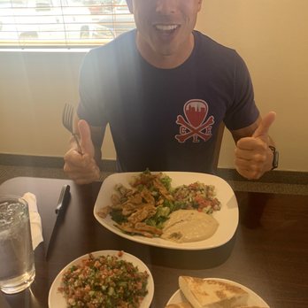 Odeh's Mediterranean Restaurant - Chicken platter with a salad instead of rice - Mediterranean Near Me - Elko, Nevada