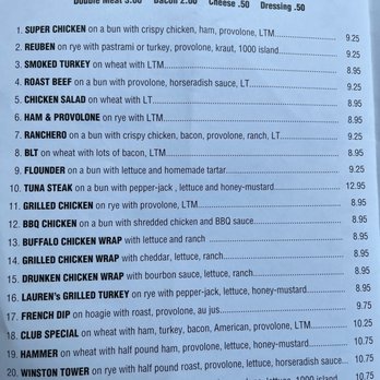 Downtown Deli - a menu for a sandwich - Delis Near Me - Winston Salem, North Carolina Downtown Deli - a menu for a sandwich - Delis Near Me - Winston Salem, North Carolina