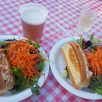 La Terrasse à Steve - two plates of food on a table - Seafood Near Me - Miscou, New Brunswick