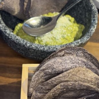 Bakan - Guacamole with Blue Corn Tortillas - Mexican Near Me - Miami, Florida Bakan - Guacamole with Blue Corn Tortillas - Mexican Near Me - Miami, Florida