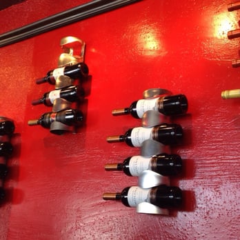 Cafe X2O - Monrovia - Wine racks on the wall - Lebanese Near Me - Monrovia, California