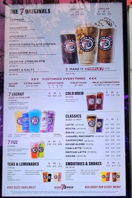 Menu photo 1 7 Brew Coffee Greenville, SC