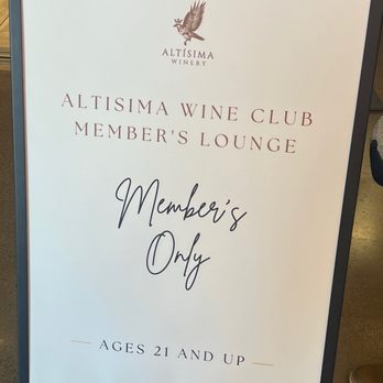 Altisima Winery - Sign at the elevator - Wineries Near Me - Temecula, California Altisima Winery - Sign at the elevator - Wineries Near Me - Temecula, California